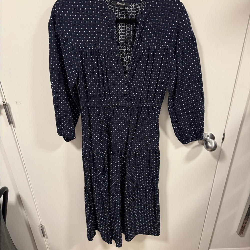 Madewell Navy Polka Dot Women's Dress